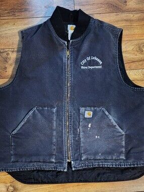 Carhartt Work Vest with White Embroidered Logo, Size 2XLT